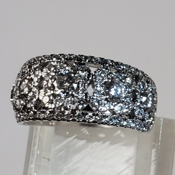 Beautiful design 14K white gold diamond ring - Picture 4 of 9